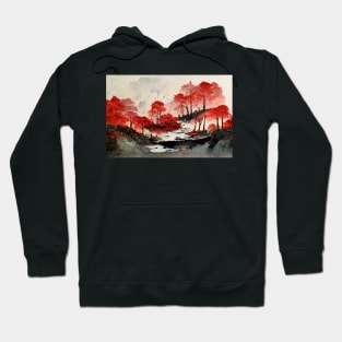 Red maple forest Hoodie